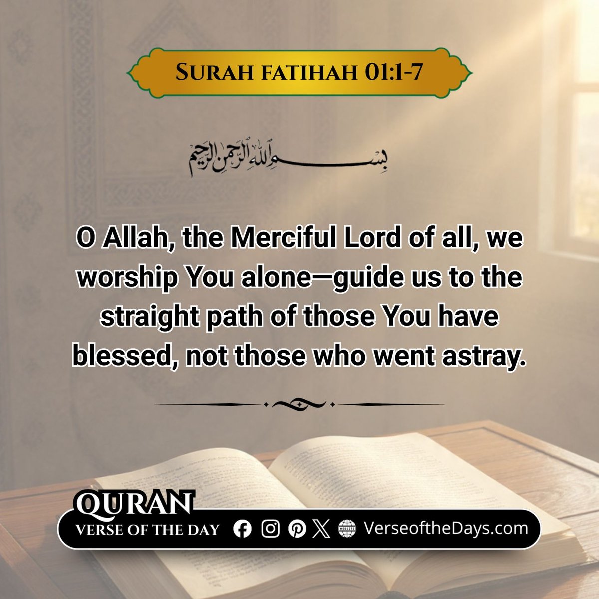 Surah Al-Fatihah Verse 1-7
