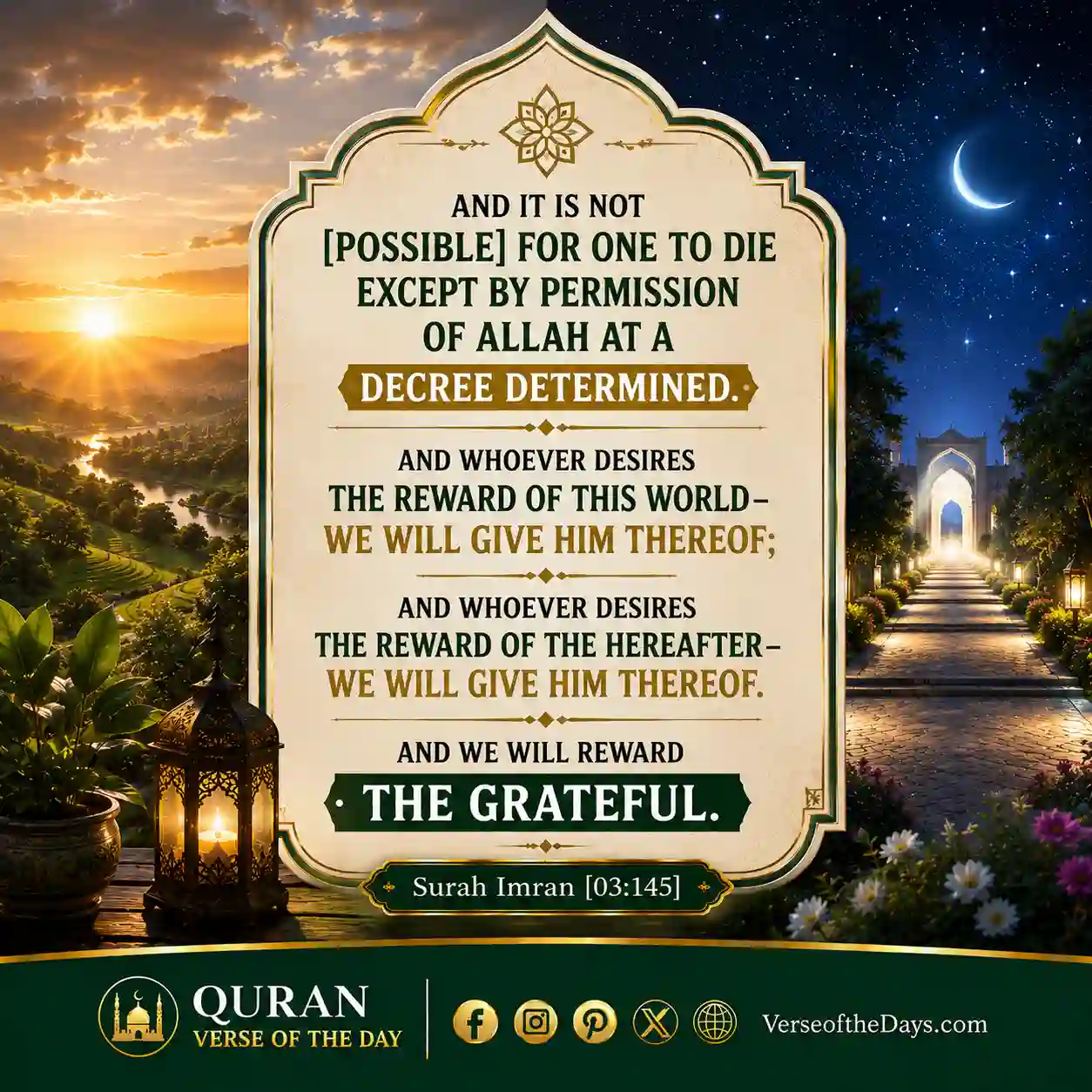 Surah Al-Imraan Verse 145