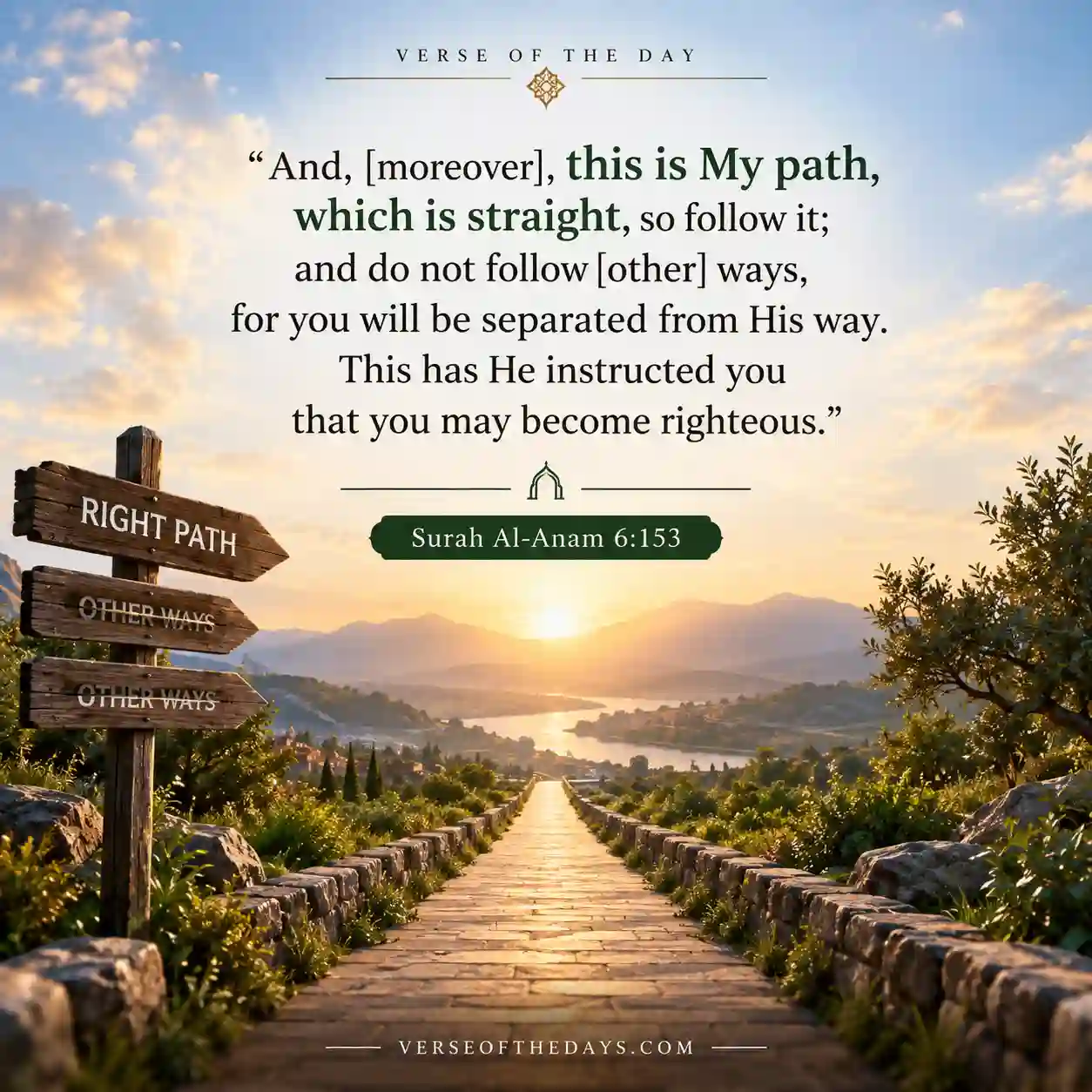Surah Al-An'aam Verse 153
