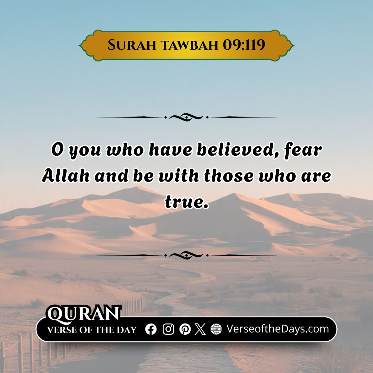 Surah Al-Tawbah Verse 119