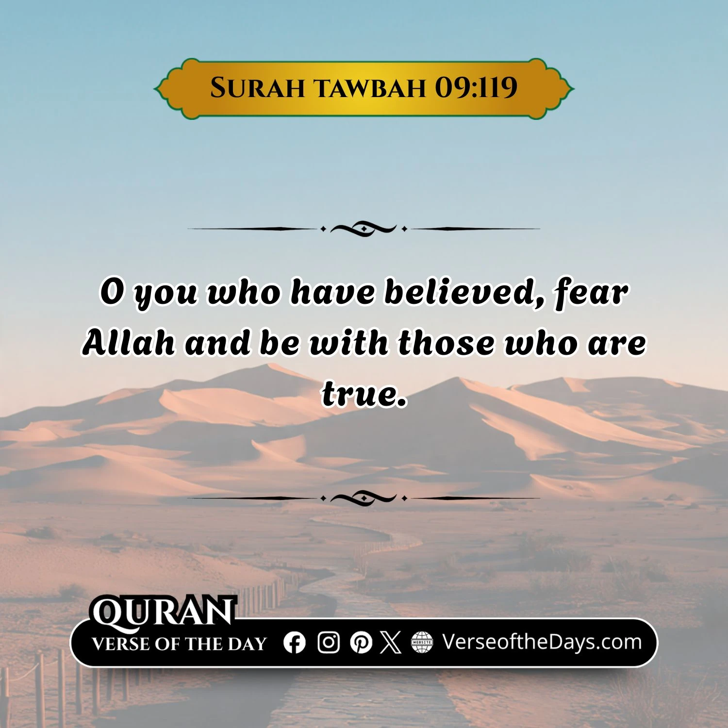 Surah Al-Tawbah Verse 119