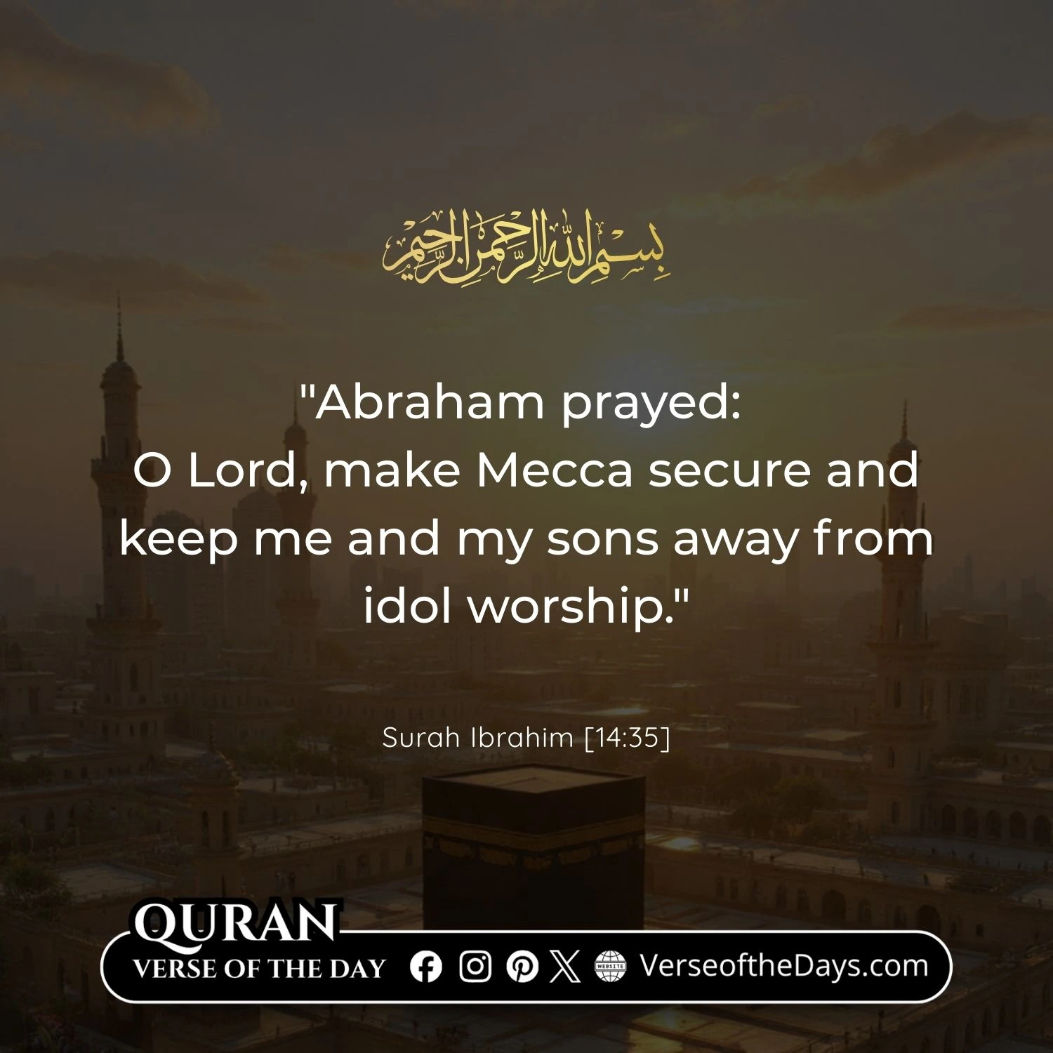 Surah Ibrahim Verse 35
