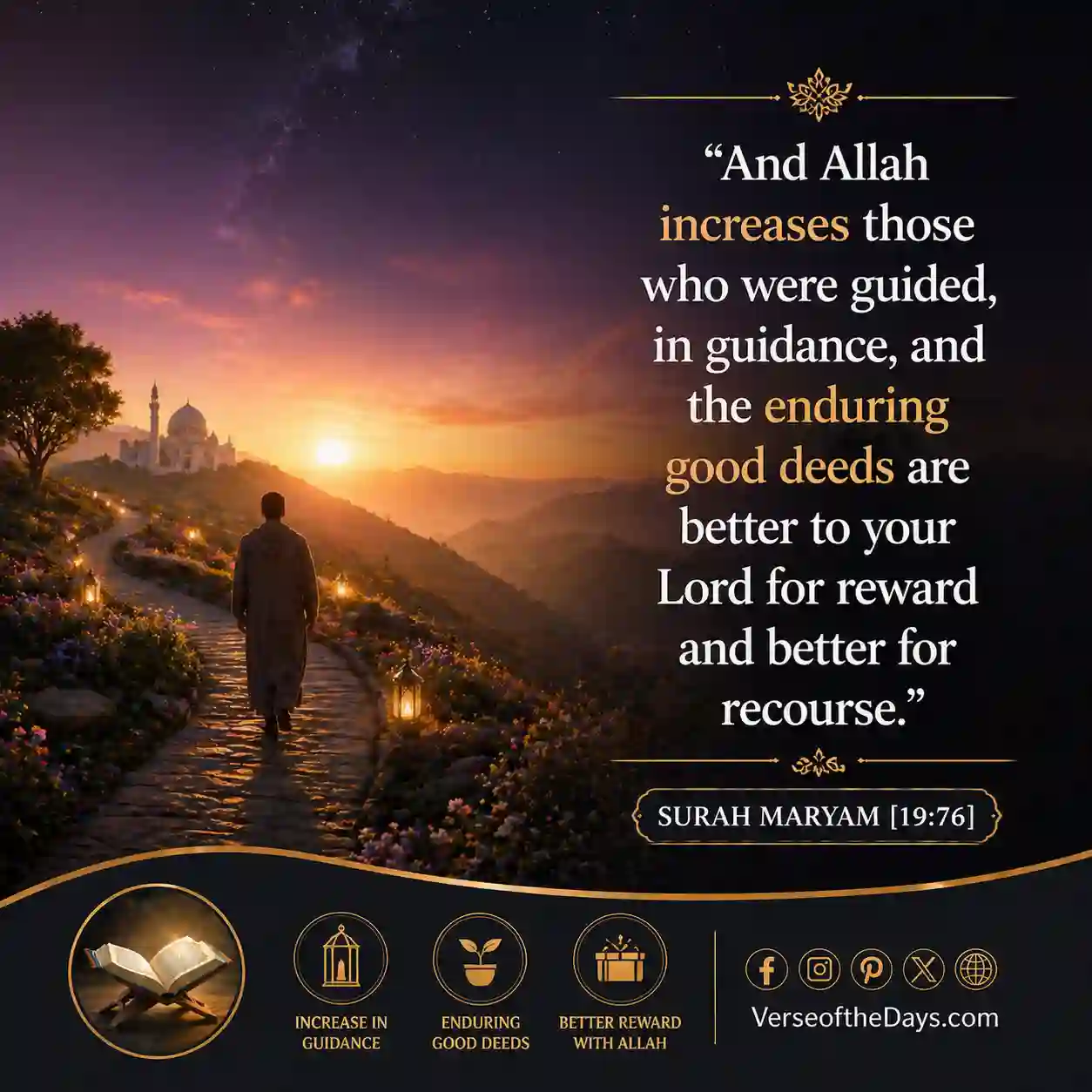 Surah Maryam Verse 76