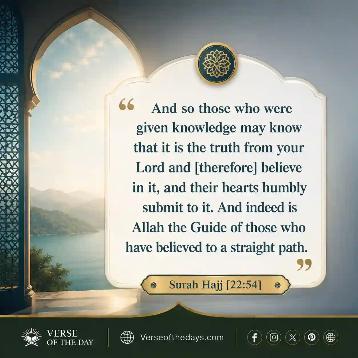Surah Al-Hajj Verse 54