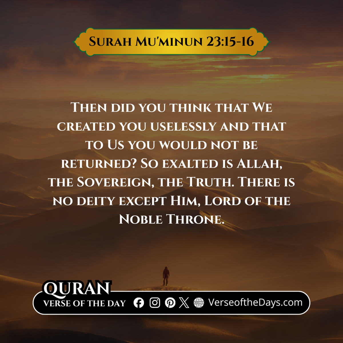 Surah Al-Mu'minun Verse 115-116