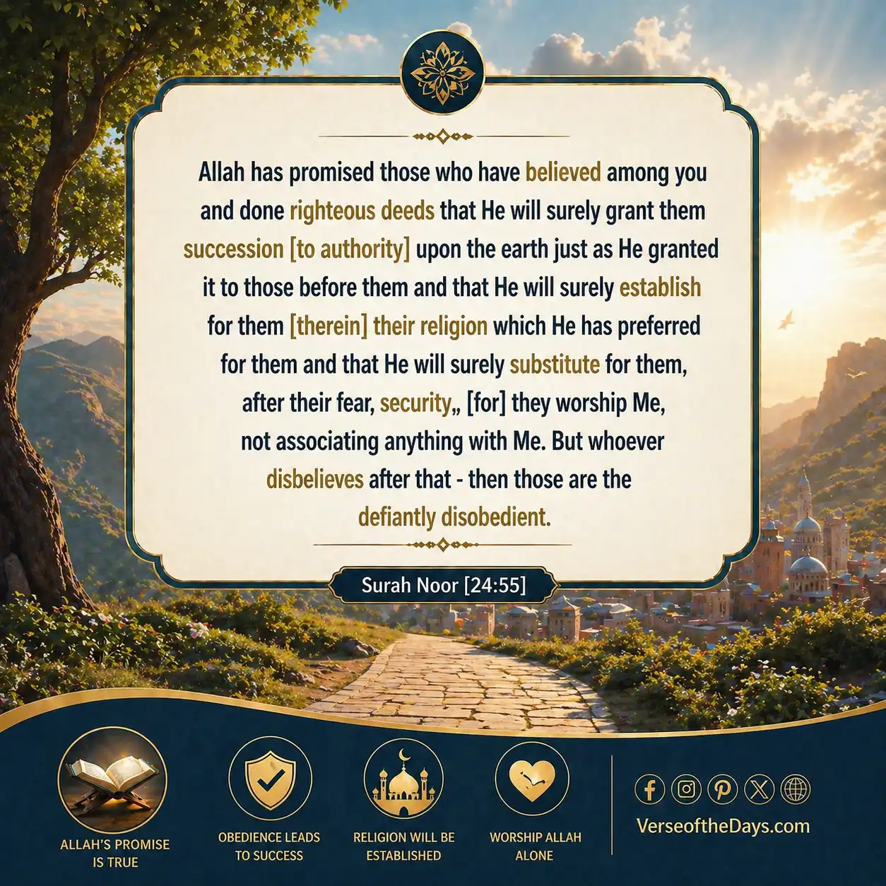 Surah An-Noor Verse 55