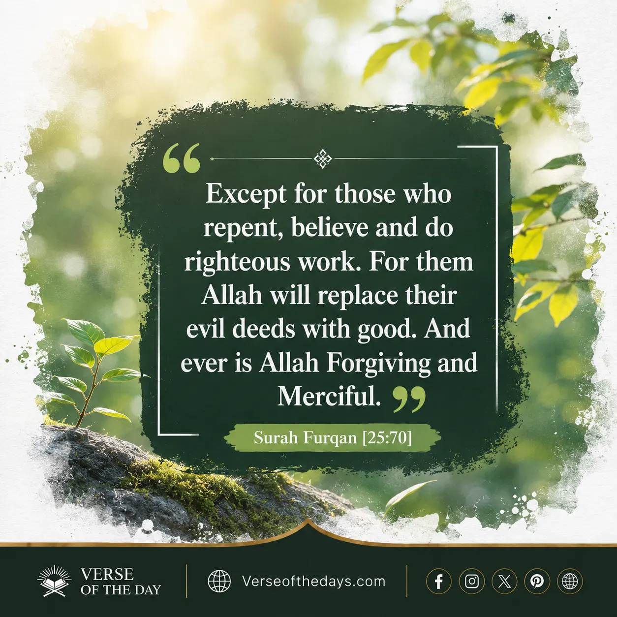 Surah Al-Furqaan Verse 70