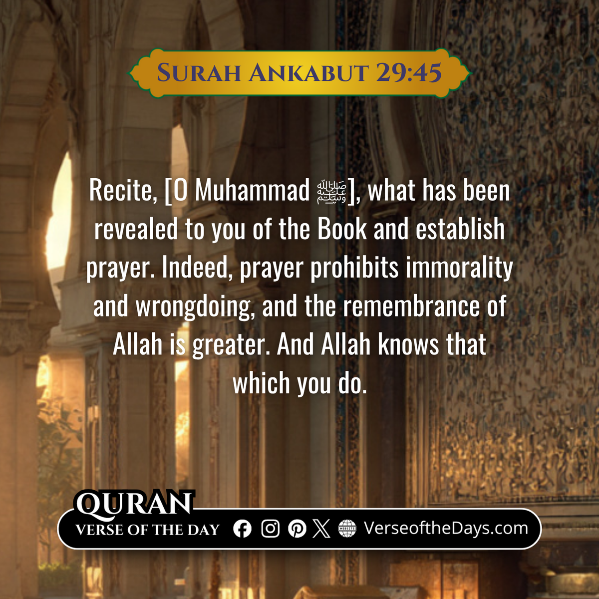 Surah Al-Ankabut Verse 45