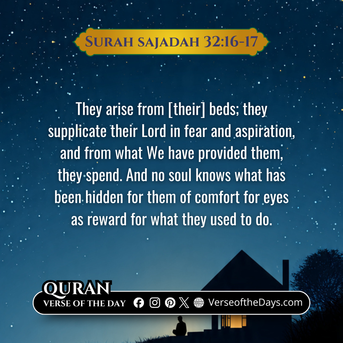 Surah Al-Sajdah Verse 16-17