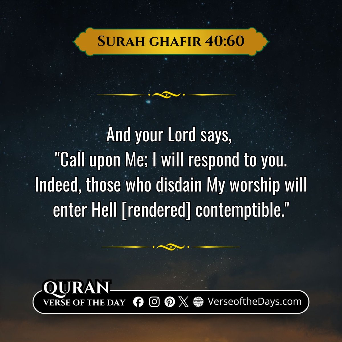 Surah Ghafir Verse 60