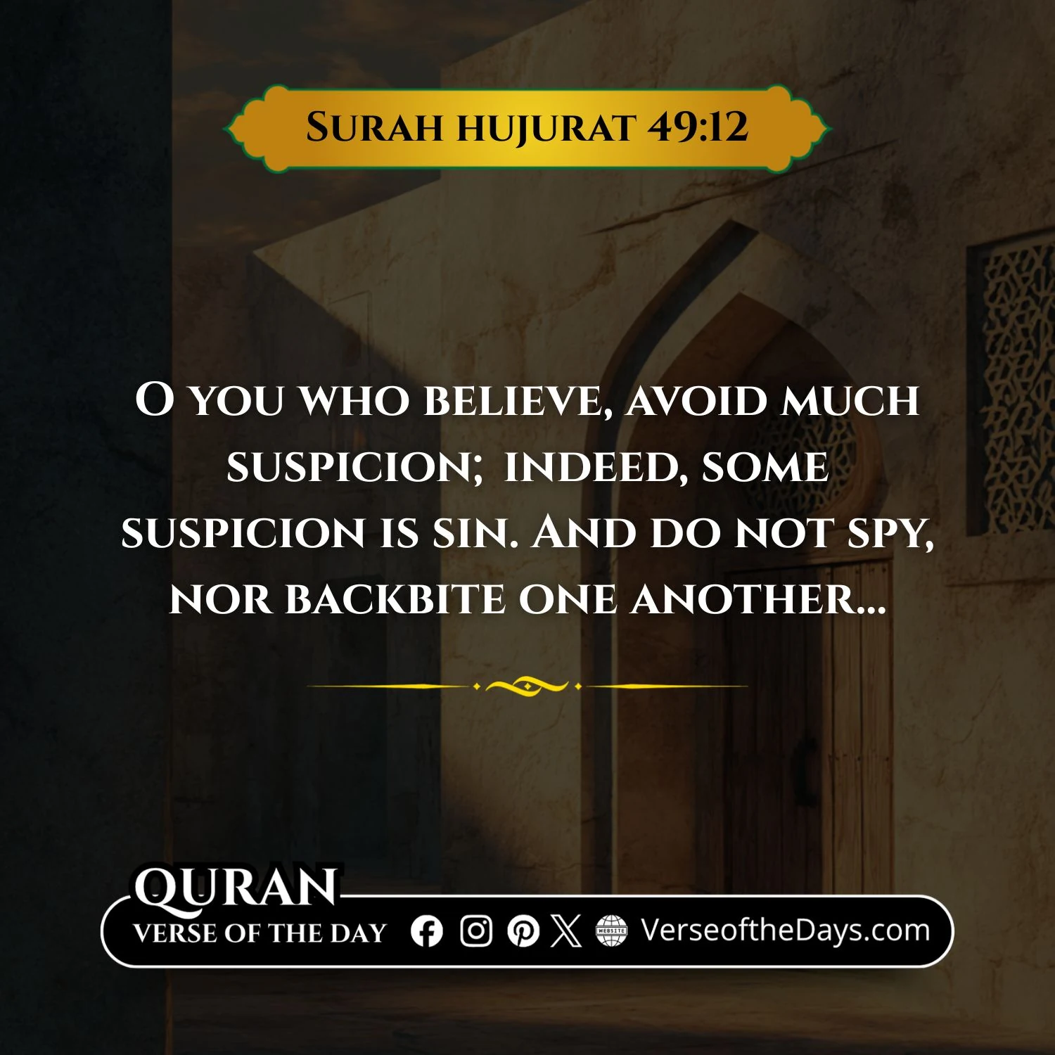 Surah Al-Hujurat Verse 12