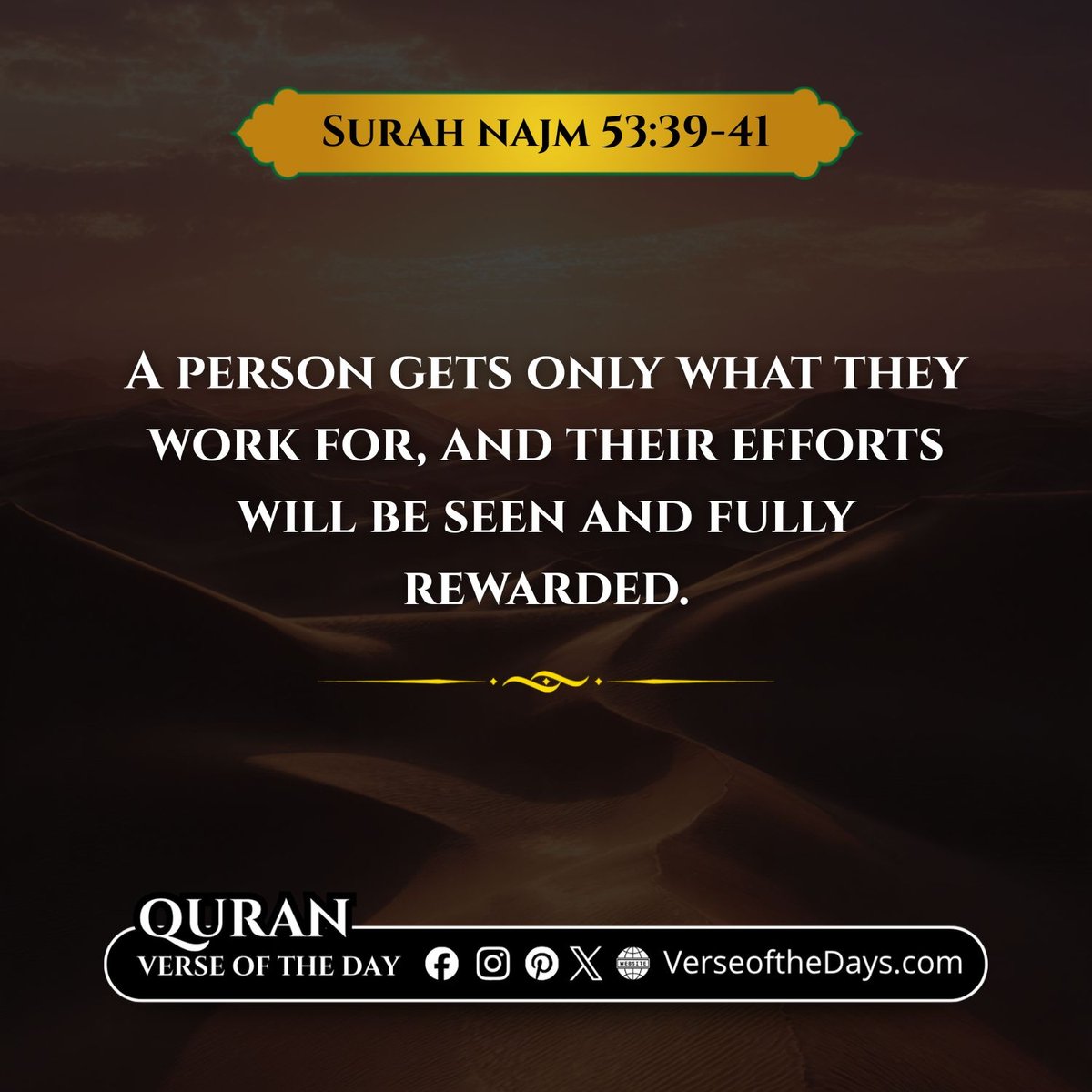 Surah Al-Najm Verse 39-41