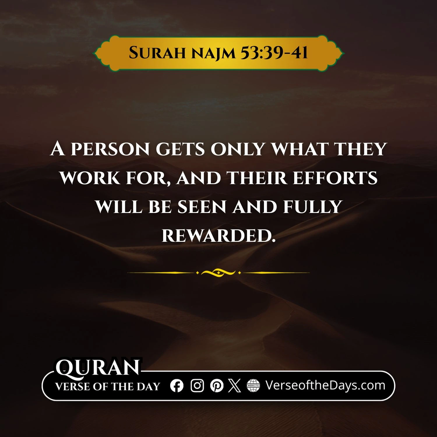 Surah Al-Najm Verse 39-41