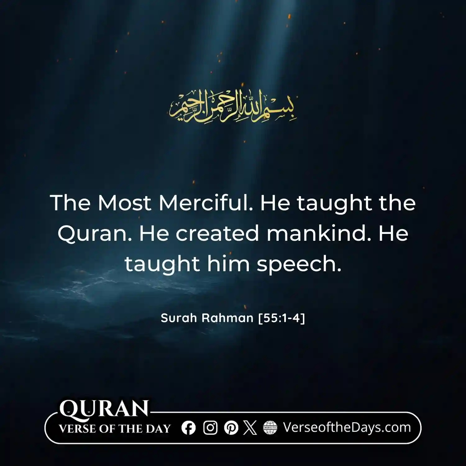 Surah Ar-Rahman Verse 1-4