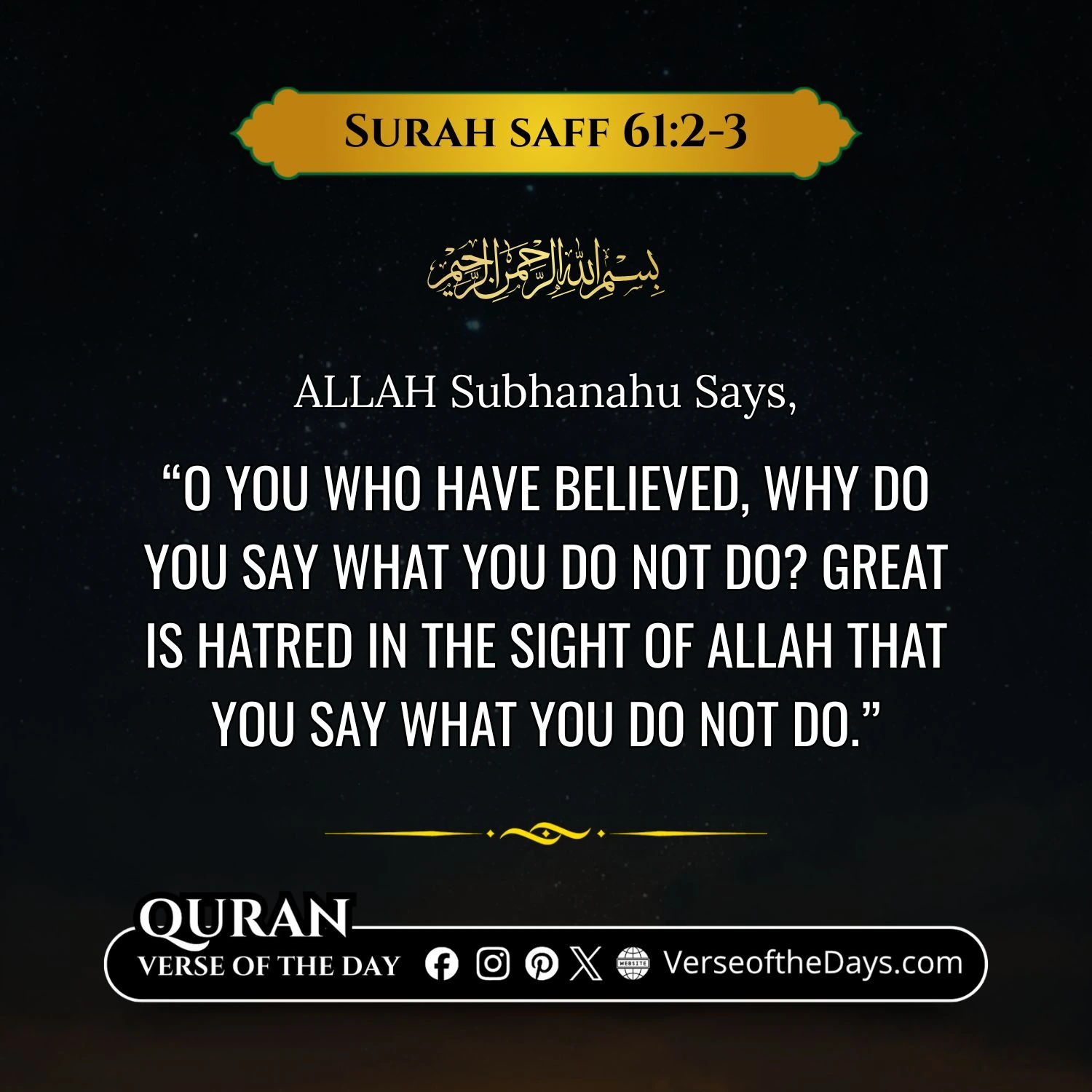 Surah Al-Saff Verse 2-3