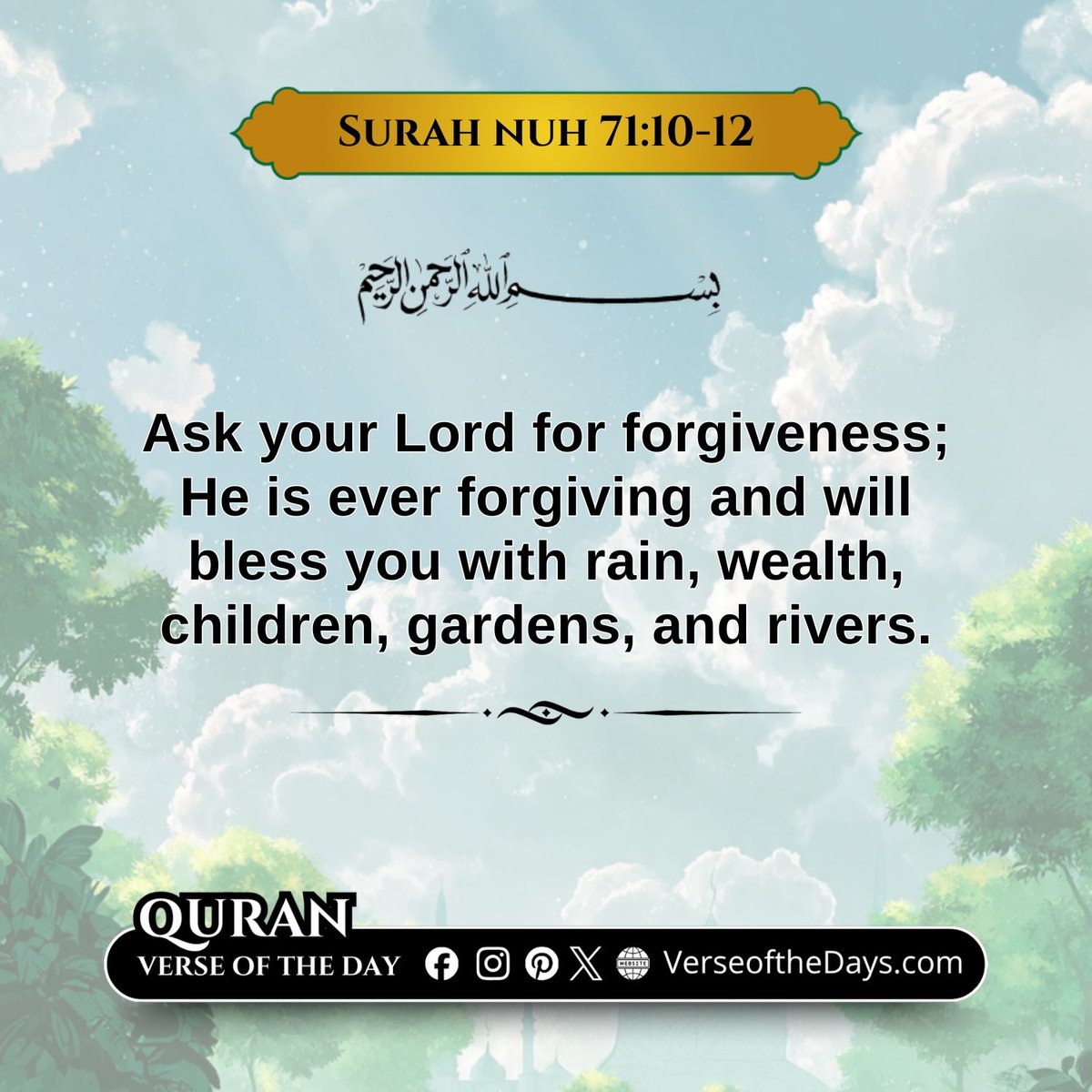 Surah Nuh Verse 10-12