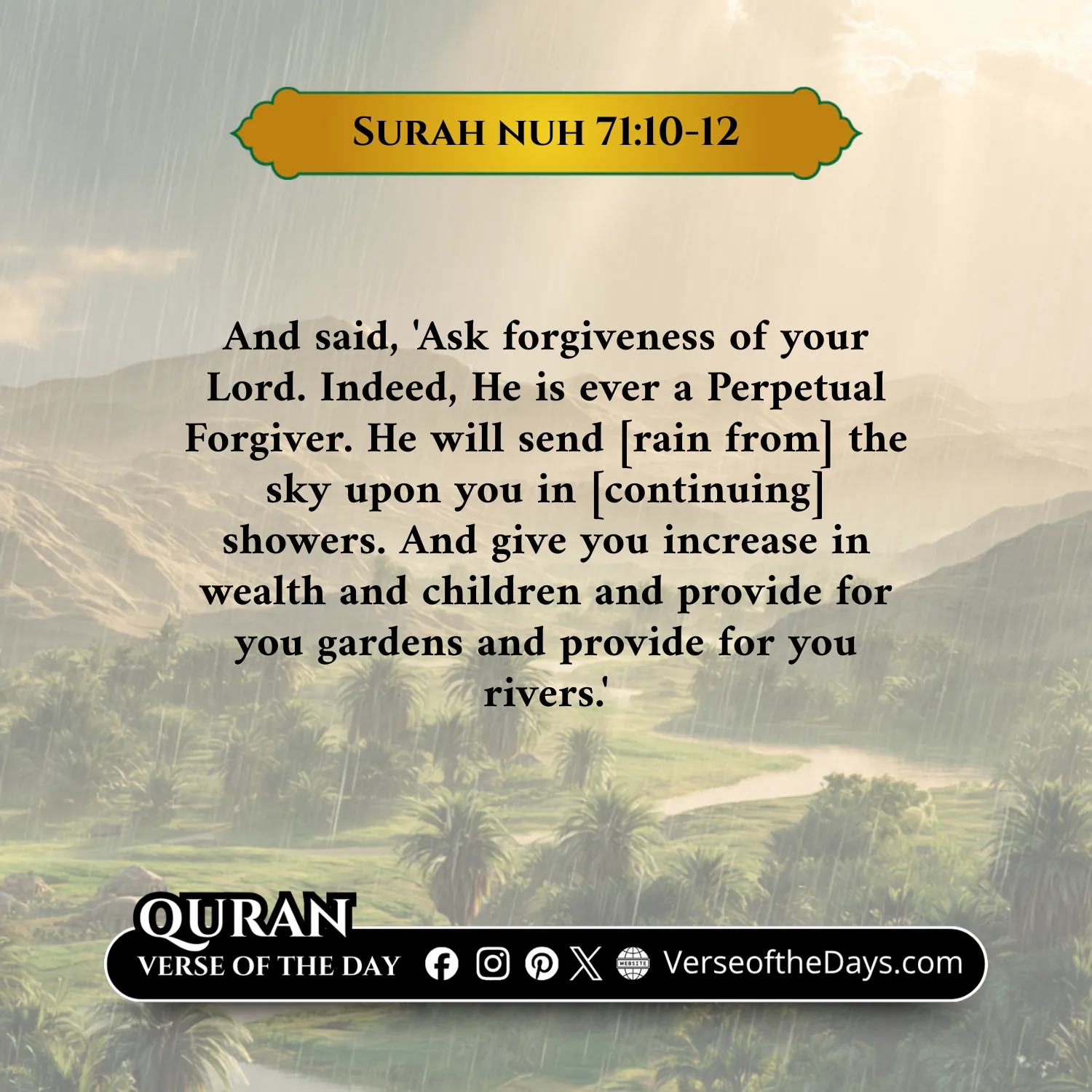Surah Nuh Verse 10-12