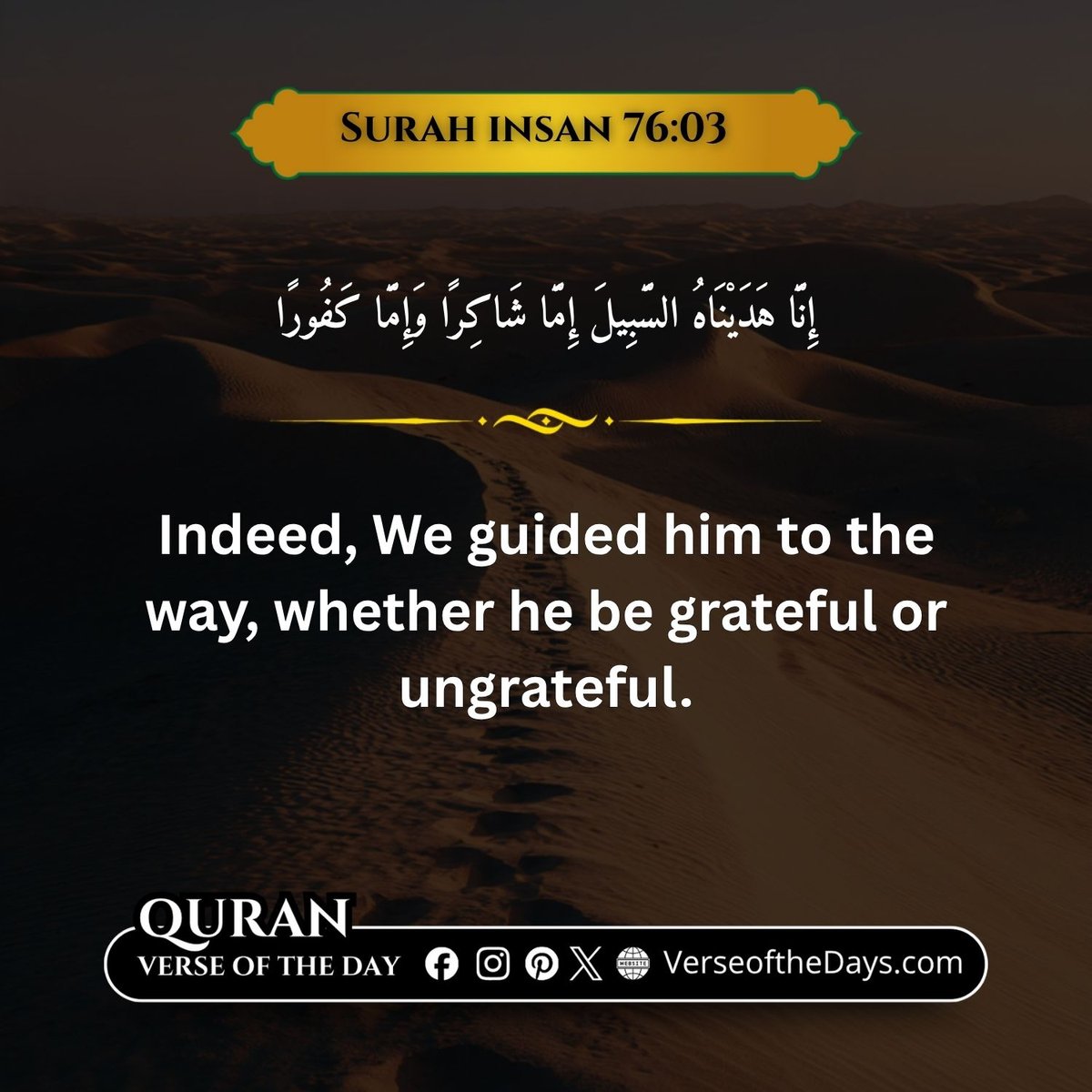 Surah Al-Insan Verse 3