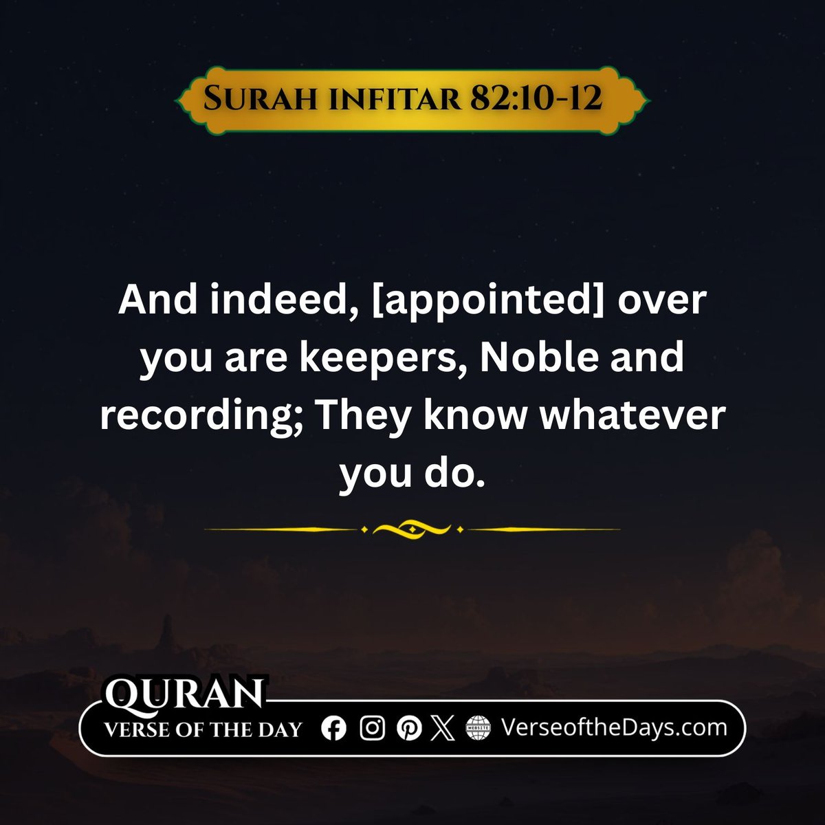 Surah Al-Infitar Verse 10-12
