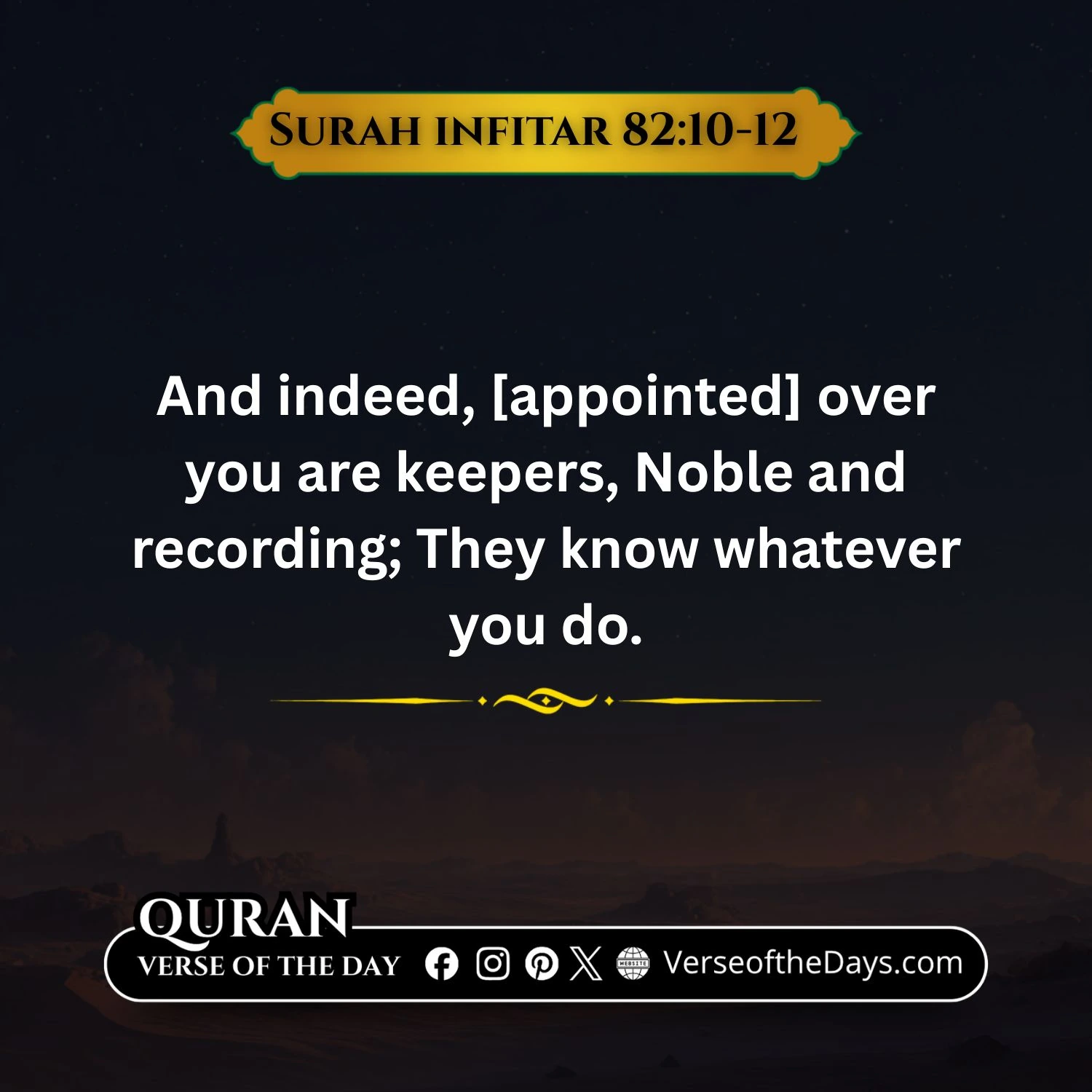 Surah Al-Infitar Verse 10-12
