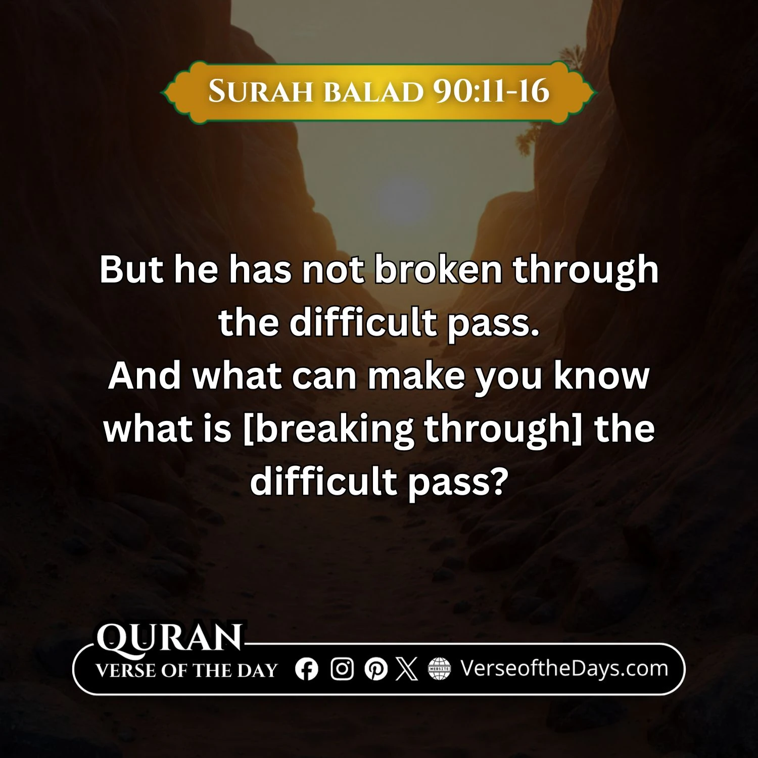 Surah Al-Balad Verse 11-16