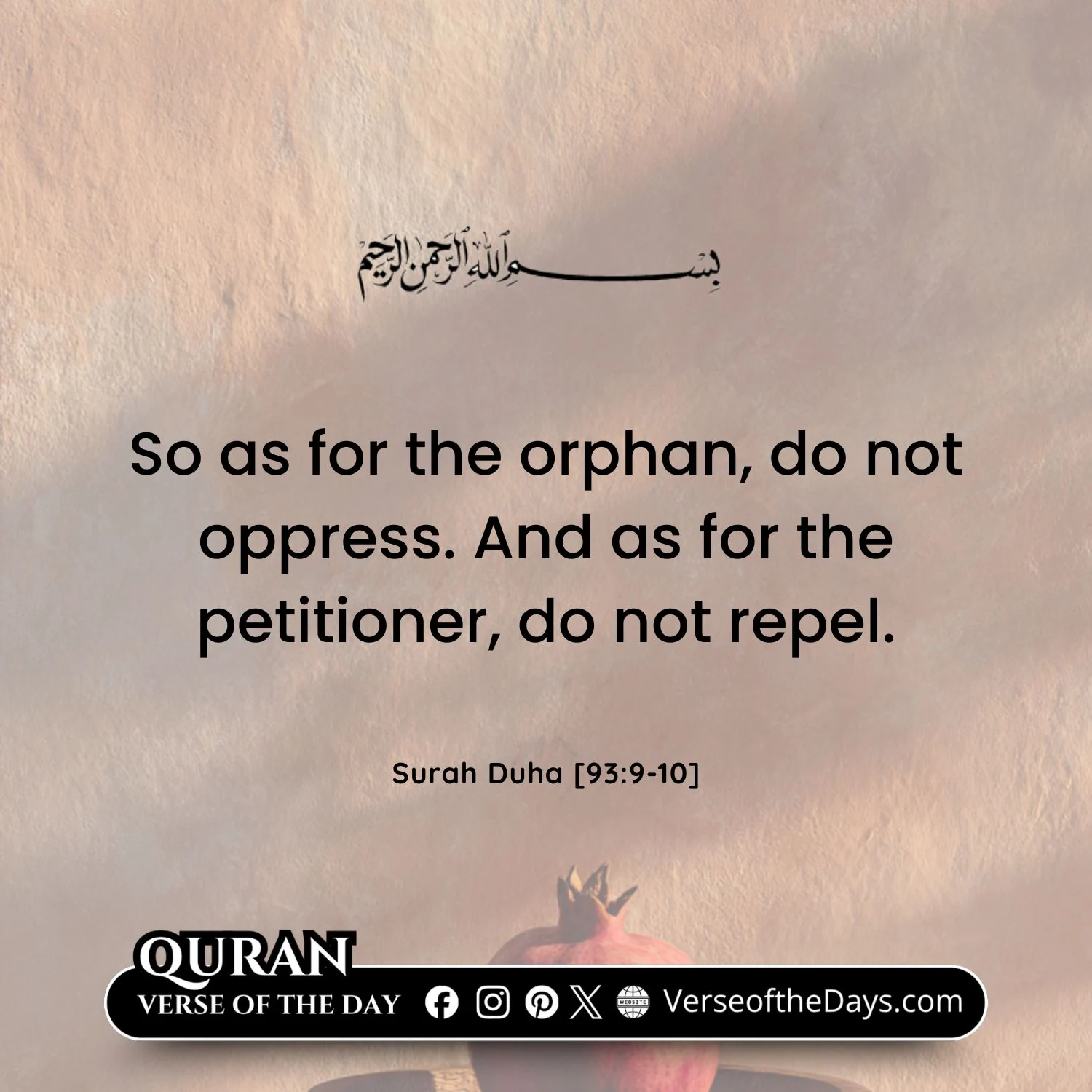 Surah Ad-Duha Verse 9-10