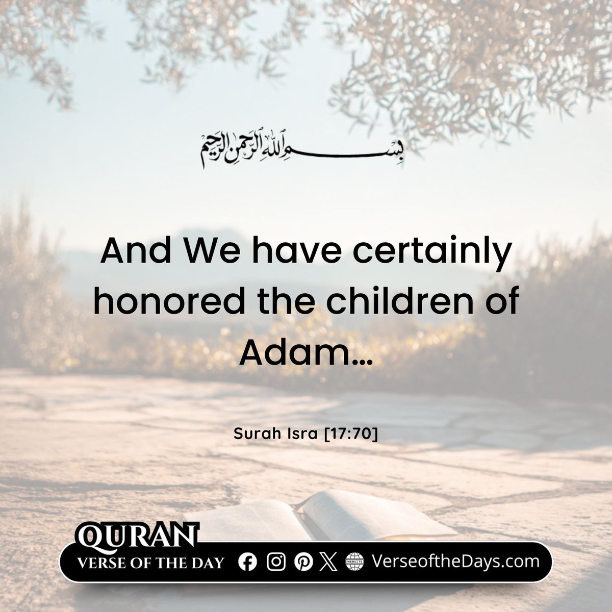 Surah Al-Isra Verse 70 (part)