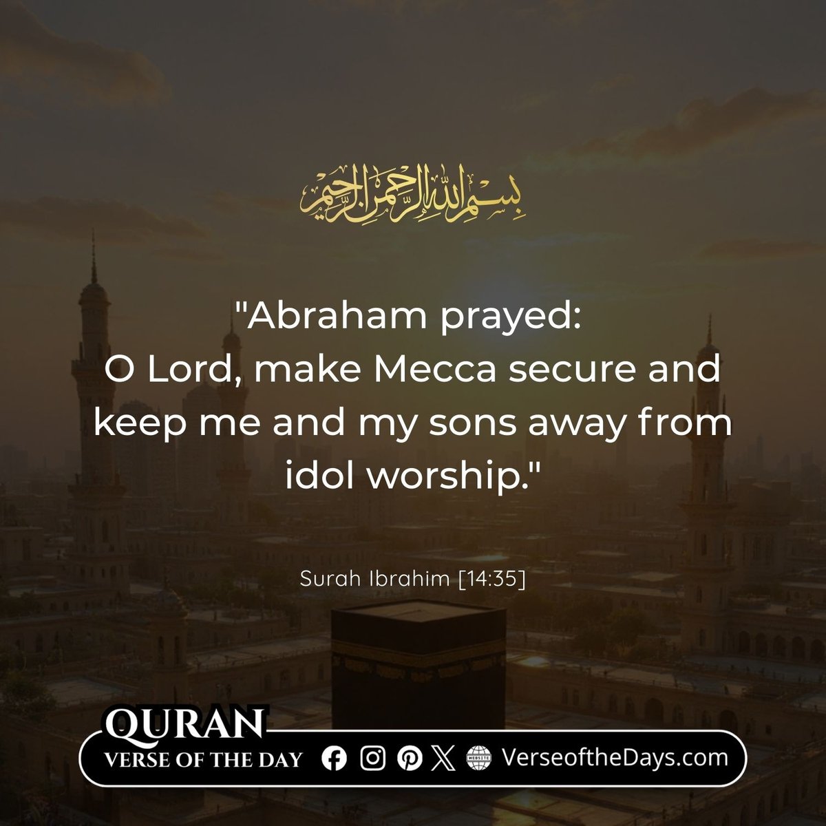 Surah Ibrahim Verse 35