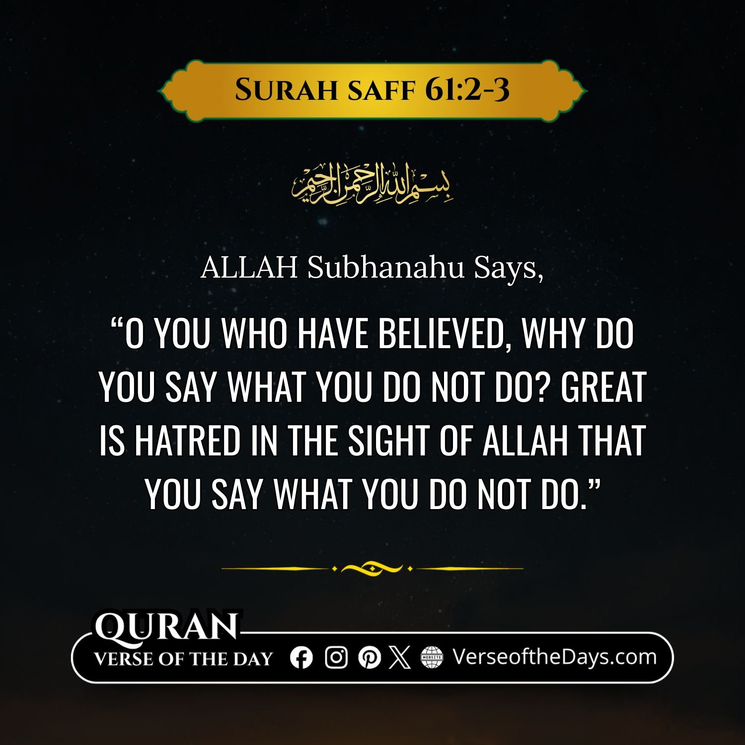 Surah Al-Saff Verse 2-3